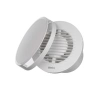 EUROPLAST Ø 100mm Extractor de Baño con Temporizador y Sensor de Humedad - Extractor de Aire Silencioso Blanco - Ventilador de Pared para Cocina, Garaje, WC