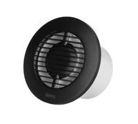 EUROPLAST Ø 100mm Extractor de Baño - Extractor de Aire Silencioso Antracita - Ventilador de Pared para Cocina, Garaje, WC