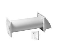 EUROPLAST Ø 100mm Recuperador de Calor con VMC Doble Flujo - Recuperador Calor Ventiladores sistema Forzada Extractor de Aire - con Interruptor de Pared