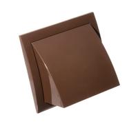 EUROPLAST Ø 100mm Rejilla de Ventilación con Protección contra Lluvia y Viento y Válvula de Retención - Plástico ABS Marrón