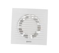 EUROPLAST Ø 125mm Extractor de Baño con Temporizador y Sensor de Humedad - Extractor de Aire Silencioso Blanco - Ventilador de Pared para Cocina, Garaje, WC