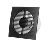 EUROPLAST Ø 125mm Extractor de Baño con Temporizador y Sensor de Humedad - Extractor de Aire Silencioso Antracita - Ventilador de Pared para Cocina, Garaje, WC