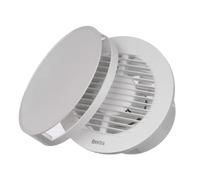 EUROPLAST Ø 125mm Extractor de Baño - Extractor de Aire Silencioso Blanco - Ventilador de Pared para Cocina, Garaje, WC