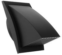 Europlast Ø 125mm Rejilla de Ventilación con Protección contra Lluvia y Viento y Válvula de Retención - Plástico ABS Antracita