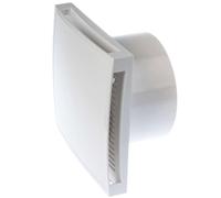 EUROPLAST Ø 150mm Extractor de Baño con Temporizador y Sensor de Humedad - Extractor de Aire Silencioso Blanco - Ventilador de Pared para Cocina, Garaje, WC