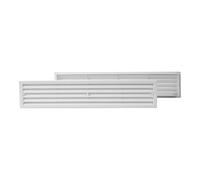 EUROPLAST 457x92mm Blanco Rejilla de ventilación para Puerta - Rejilla de Aire de Plástico