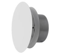 EUROPLAST Válvula de disco de metal de 100 mm, color blanco, válvula de ventilación de salida de aire - Válvula de pared y techo ajustable - Difusor redondo ajustable - Tapa redonda para rejilla de