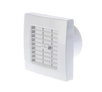 EUROPLAST Ventilador de baño de 100 mm con cierre interior eléctrico, ventilador de pared para interruptor de luz de cocina, garaje, wc X100Z