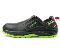 EuroRoutier Hybrid Nappa Black Vera Piel, Chancla, Zuecos De Seguridad Certificadas S1P-SRC (Numeric_40)