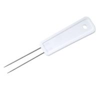 Eurosell - Pincho profesional para salchichas, color blanco inoxidable, para casas, sacrificio, carnicería, carnicería, carnicero, carne