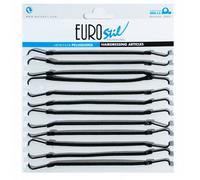 Eurostil - 00858 - Cartón 12 gomas c/gancho negro