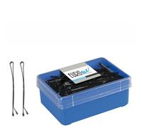 Eurostil Horquillas pinza lisa negras para el cabello 150 unds. 70mm