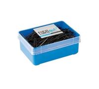 EUROSTIL CLIPS LISOS 5CM NEGRO MATE ANTID CAJA 300UDS