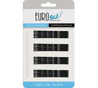 Eurostil Carton 24 Clips Ondulados Negro 70mm
