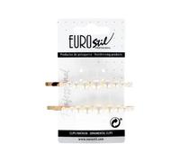 Eurostil Clip Dorado Largo con Perlas Surtidas 2 uds