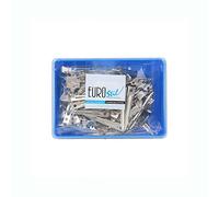 Eurostil - Clips de metal para departamento, 120 unidades, tamaño mediano