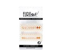 Eurostil Clips Dorados Dobles Perlas 2 uds