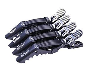 Eurostil Clips pinzas para el cabello 4 pieza de plástico negro