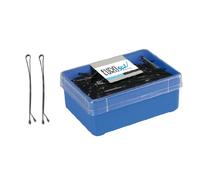 Eurostil Horquillas pinza lisa negras para el cabello 150 unds. 70mm