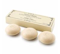 Eurotel: Estuche con 3 jabones de agua de colonia con aceites esenciales de muguete y manteca de karité, de 75 g cada uno, para rostro y cuerpo