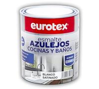 EUROTEX Pintura para Azulejos al Agua con muy buena adherencia SIN imprimación - Disponible en una gran variedad de colores - En Brillante o Satinado - Formato 750 ml (Arena Satinado)