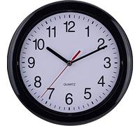 EuroTime 22221 - Reloj de pared (cuarzo, 25 cm), color negro