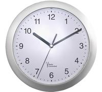 Eurotime 56787 Radio Reloj de Pared 25 cm x 3.8 cm Plata