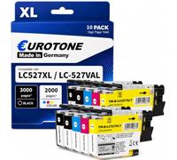 Eurotone LC527XL Cartuchos de impresora compatibles con Brother LC 527 para Brother LC527 527 LC-527XLVAL LC-527VAL para impresora Brother MFC-J4350DW MFC-J4550DW (10 unidades)