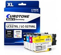 Eurotone LC527XL Cartuchos de impresora compatibles con Brother LC 527 para Brother LC527 527 LC-527XLVAL LC-527VAL para impresora Brother MFC-J4350DW MFC-J4550DW (4 unidades)