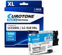 Eurotone LC528XL Cartuchos de impresora compatibles con Brother LC 528 Azul Cartucho para Brother LC528 528 LC-528XLC para Brother MFC-J6760DW MFC-J6960DW MFC-J6975DW MFC-J6977DW Impresora (cian)