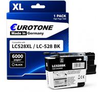 Eurotone LC528XL Cartuchos de impresora compatibles con Brother LC 528 Negro Cartucho para Brother LC528 528 LC-528XLBK para impresora Brother MFC-J6760DW MFC-J6960DW MFC-J6975DW MFC-J6977DW (negro)