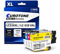 Eurotone LC528XL Cartuchos de impresora compatibles con Brother LC 528 para Brother LC528 528 LC-528XLVAL LC-528VAL para impresora Brother MFC-J6760DW MFC-J6960DW MFC-J6975DW MFC-J6977DW (4 unidades)