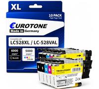 Eurotone LC528XL Cartuchos de impresora compatibles con Brother LC 528 para Brother LC528 528 LC-528XLVAL LC-528VAL para impresora Brother MFC-J6760DW MFC-J6960DW MFC-J6975DW MFC-J6977DW (10 unidades)