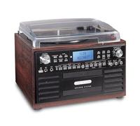 EUROtops Sistema de música DAB+ con grabadora de CD, tocadiscos, plataforma de casete, Bluetooth, USB, sistema estéreo compacto con 2 unidades de CD