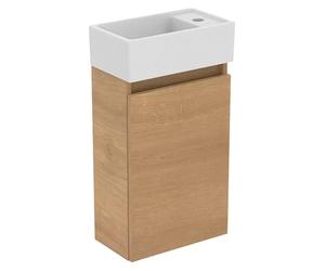 Eurovit Conjunto de mueble de baño (36 cm, Roble, Orificios para grifo: Derecha)