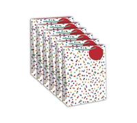 Eurowrap 26988-2Cpack Excellia - Juego de 6 bolsas de regalo, tamaño ancho, 26,5 x 14 x 33 cm, 210 g, diseño de lunares, multicolor sobre fondo blanco, ideal para: juegos de mesa, rompecabezas,