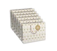 Eurowrap 32451-6Cpack - Juego de 6 bolsas de regalo Kraft marrón - Formato de compras - 37,3 x 11,8 x 27,5 cm - 210 g - Diseño: Tanit - Embalaje de regalo, ideal para: Juegos de Sociedad, Puzzles