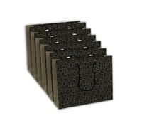 Eurowrap 32478-6Cpack - Juego de 6 bolsas de regalo Excellia, formato Shopping - 37,3 x 11,8 x 27,5 cm, 210 g, diseño de Archi negro - Embalaje de regalo, ideal para: Juegos de Sociedad, Puzzles