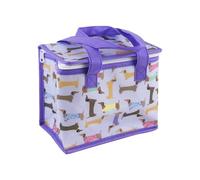 Eurowrap Bolsa de almuerzo aislada reutilizable, diseño de perro salchicha, 21 cm x 14 cm x 18 cm, bolsa térmica tejida de polipropileno duradera para almuerzos, aperitivos y comidas sobre la marcha