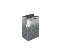 Eurowrap Bolsa de regalo de estrellas grises degradadas con etiqueta de regalo, bolsa de regalo para él, ella, Navidad, bodas, cumpleaños, día del padre, regalo de cumpleaños, regalo de ocasión,