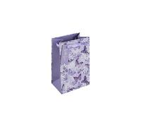 Eurowrap Bolsa de regalo de mariposa morada con etiqueta de regalo, bolsa de regalo para ella, cumpleaños, día de la madre, boda, celebración, día de San Valentín, elegante regalo de cumpleaños