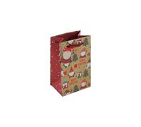Eurowrap Bolsa de regalo de papel kraft marrón con etiqueta de regalo, pequeña/perfume, respetuosa con el medio ambiente, totalmente reciclable, bolsa de regalo para Navidad, envoltura de regalo,