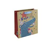 EUROWRAP Bolsa de regalo mediana de papel kraft de cocodrilo