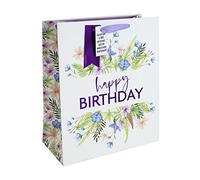 Eurowrap Jeff Banks - Bolsa de regalo de cumpleaños con etiqueta de regalo, 100% reciclable, tamaño grande