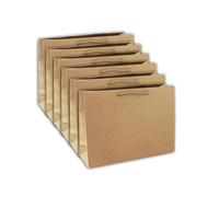 Eurowrap - Juego de 6 Bolsas de Regalo para Adultos - Tamaño Grande 37,3 x 11,8 x 27,5 cm - Kraft Liso , Resistente: 210 g - Ideal para Juegos de Mesa, Rompecabezas