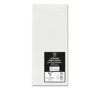 Eurowrap Papel de seda, color blanco, paquete de 6