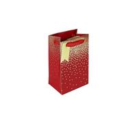 Eurowrap Red Stars - Bolsa de regalo con etiqueta de regalo, bolsa de regalo para él, ella, día de San Valentín, Navidad, bodas, cumpleaños, regalo de cumpleaños, regalo de ocasión, tamaño pequeño
