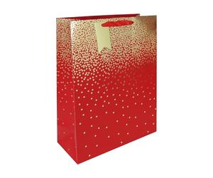 Eurowrap Red Stars - Bolsa de regalo con etiqueta de regalo, bolsa de regalo para él, ella, día de San Valentín, Navidad, bodas, cumpleaños, regalo de cumpleaños, regalo de ocasión, tamaño grande
