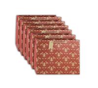 Eurowrap X-28233-6Cpack - Juego de 6 bolsas de regalo Kraft - formato de compras - 37,3 x 11,8 x 27,5 cm - 210 g - Patrón: abetos Kraft y caballos - Ideal para: Juegos de mesa, Puzzles
