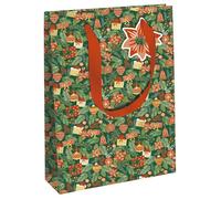 Eurowrap X-34641-2C - Un lot de 6 Sacs Cadeaux Excellia- Format large - 26,5x14x33 cm - 210g - Motif : Sweet Christmas, arbre à cadeaux de Noël - Idéal pour : Jeux De Société, Puzzles, Cadeaux
